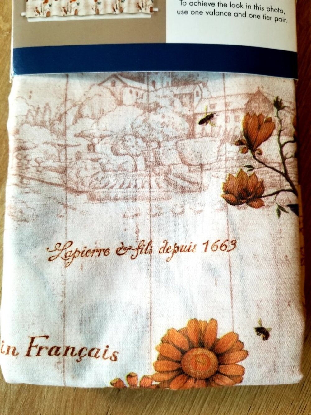 Kitchen Curtain w/Valance Set NEW - Picture 3 of 5